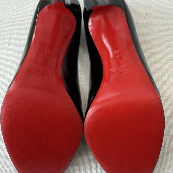Christian Louboutin New Simple 120 Black Patent Leather Heels - Picture 9 of 15